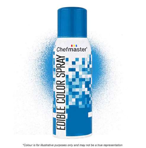 Chefmaster Edible Spray Colour - Blue - Click Image to Close